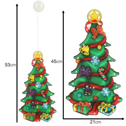 Lampki LED wisząca dekoracja okna świąteczna choinka XXL 45cm Lampki LED wisząca dekoracja okna świąteczna choinka XXL 45cm