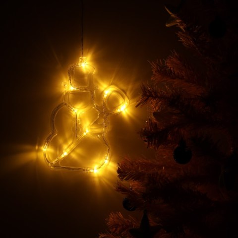 Lampki LED wisząca dekoracja świąteczna okna bałwanek 49cm przyssawka 10 LED Lampki LED wisząca dekoracja świąteczna okna bałwanek 49cm przyssawka 10 LED