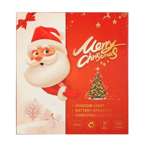 Lampki LED wisząca dekoracja świąteczna okna bałwanek 49cm przyssawka 10 LED Lampki LED wisząca dekoracja świąteczna okna bałwanek 49cm przyssawka 10 LED