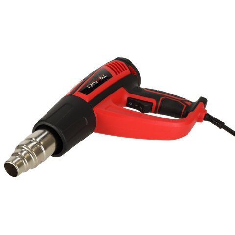 KAFUWELL Opalarka elektryczna z regulacja tempratury 0-600 st. C przepływ powietrza 300-500 l/min + 4 wymienne końcówki 1850W KAFUWELL Opalarka elektryczna z regulacja tempratury 0-600 st. C przepływ powietrza 300-500 l/min + 4 wymienne końcówki 1850W