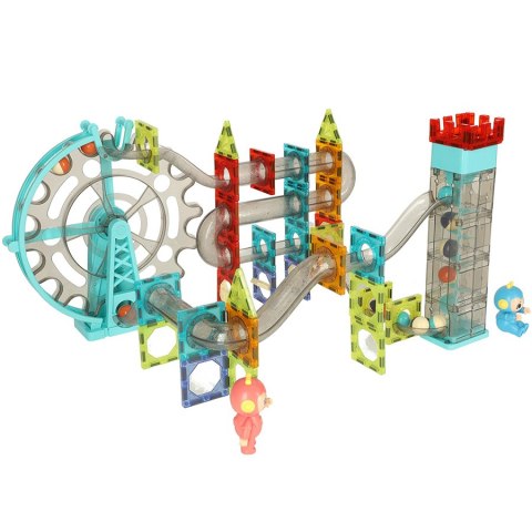 Klocki magnetyczne magnetic sticks marble tor kulkowy z dźwiękiem muzyką grający 118 elementów Klocki magnetyczne magnetic sticks marble tor kulkowy z dźwiękiem muzyką grający 118 elementów