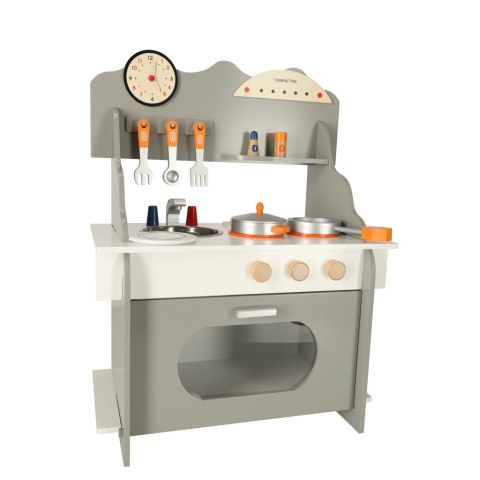 Kuchnia dla dzieci drewniana MDF piekarnik garnki akcesoria 70cm Kuchnia dla dzieci drewniana MDF piekarnik garnki akcesoria 70cm