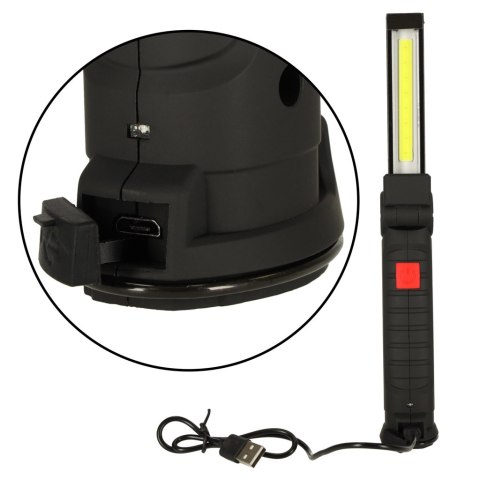 Lampa warsztatowa latarka USB 5 trybów magnes hak akumulator 1200 mAh 200 lm KAFUWELL Lampa warsztatowa latarka USB 5 trybów magnes hak akumulator 1200 mAh 200 lm KAFUWELL