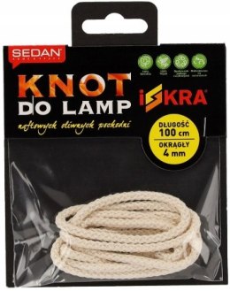 Knot do lampy naftowej oliwnej i pochodni okrągły 4mm/100cm