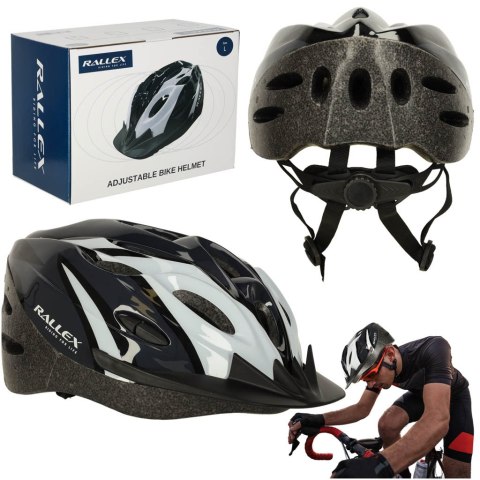 Kask rowerowy RALLEX otwory wentylacyjne regulowany damski męski uniwersalny młodzieżowy regulowany 58-61 cm Kask rowerowy RALLEX otwory wentylacyjne regulowany damski męski uniwersalny młodzieżowy regulowany 58-61 cm