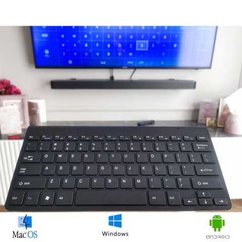 Klawiatura bezprzewodowa bluetooth Smart TV czarna Klawiatura bezprzewodowa bluetooth Smart TV czarna