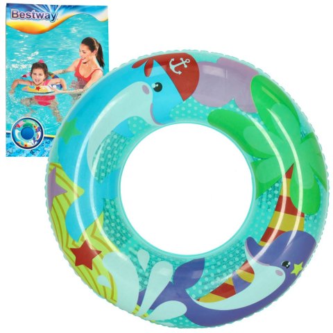 Kółko do pływania koło dmuchane delfin 51cm BESTWAY 36113 Kółko do pływania koło dmuchane delfin 51cm BESTWAY 36113