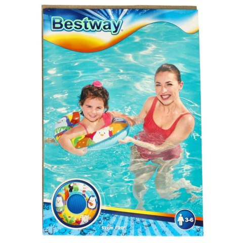 Kółko do pływania koło dmuchane pingwinek 51cm BESTWAY 36113 Kółko do pływania koło dmuchane pingwinek 51cm BESTWAY 36113