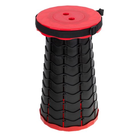 Krzesło składane taboret teleskopowy turystyczny przenośny czerwony 200kg Krzesło składane taboret teleskopowy turystyczny przenośny czerwony 200kg