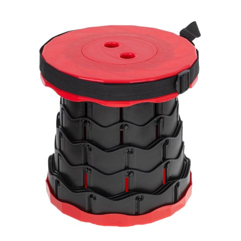Krzesło składane taboret teleskopowy turystyczny przenośny czerwony 200kg Krzesło składane taboret teleskopowy turystyczny przenośny czerwony 200kg
