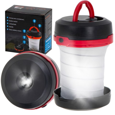 Lampa kempingowa turystyczna biwakowa latarka na baterie 2w1 3tryby LED Lampa kempingowa turystyczna biwakowa latarka na baterie 2w1 3tryby LED