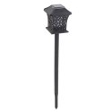 Lampa solarna ogrodowa ażurowa latarenka wisząca wbijana lampion 12 LED