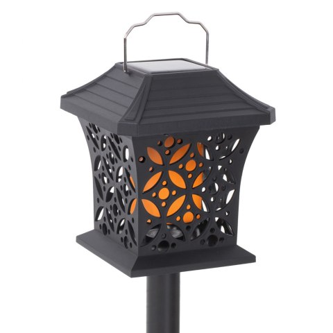 Lampa solarna ogrodowa ażurowa latarenka wisząca wbijana lampion 12 LED Lampa solarna ogrodowa ażurowa latarenka wisząca wbijana lampion 12 LED