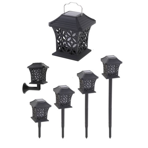 Lampa solarna ogrodowa ażurowa latarenka wisząca wbijana lampion 12 LED Lampa solarna ogrodowa ażurowa latarenka wisząca wbijana lampion 12 LED