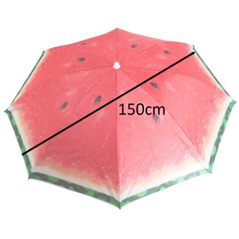 Parasol ogrodowy plażowy regulowany łamany 150cm arbuz UV Parasol ogrodowy plażowy regulowany łamany 150cm arbuz UV