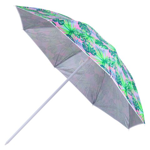 Parasol ogrodowy plażowy regulowany łamany 150cm liście UV Parasol ogrodowy plażowy regulowany łamany 150cm liście UV