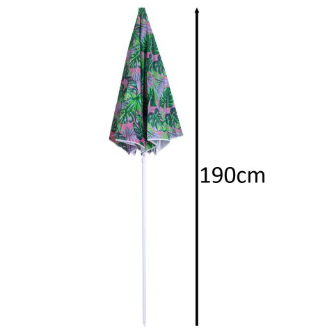 Parasol ogrodowy plażowy regulowany łamany 150cm liście UV Parasol ogrodowy plażowy regulowany łamany 150cm liście UV