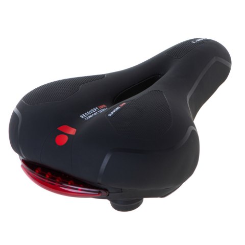 Siodełko rowerowe RALLEX sportowe wygodne pianka elastyczna lampka LED Siodełko rowerowe RALLEX sportowe wygodne pianka elastyczna lampka LED