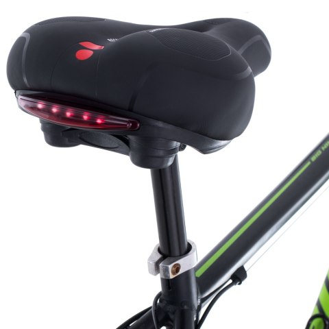 Siodełko rowerowe RALLEX sportowe wygodne pianka elastyczna lampka LED Siodełko rowerowe RALLEX sportowe wygodne pianka elastyczna lampka LED