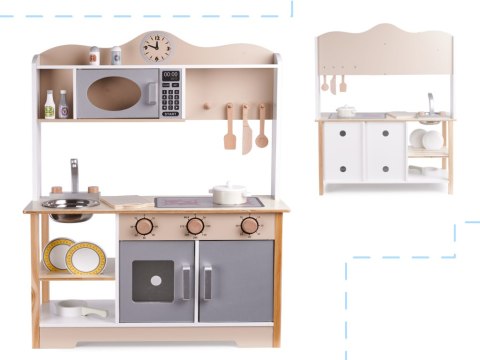 Kuchnia dla dzieci drewniana MDF LULILO KUKETO akcesoria 85cm Kuchnia dla dzieci drewniana MDF LULILO KUKETO akcesoria 85cm