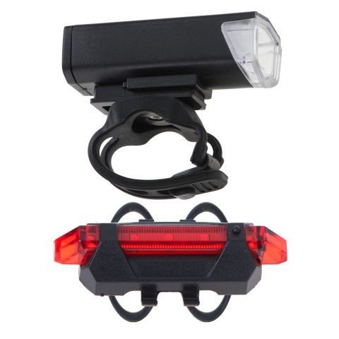 Lampka rowerowa LED RALLEX zestaw tył-przód na rower kierownicę USB Lampka rowerowa LED RALLEX zestaw tył-przód na rower kierownicę USB