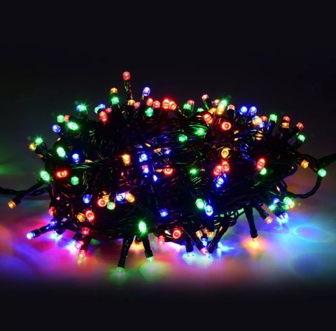 Lampki LED łańcuch świetlny świąteczne choinkowe 10m 100LED multikolor 8 trybów świecenia Lampki LED łańcuch świetlny świąteczne choinkowe 10m 100LED multikolor 8 trybów świecenia