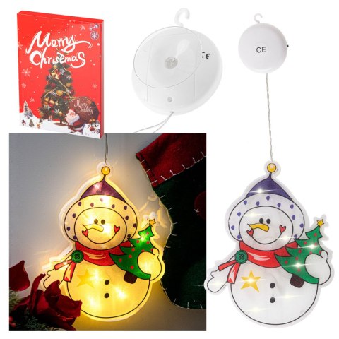 Lampki LED wisząca ozdoba dekoracja okna świąteczna przyssawka bałwan Lampki LED wisząca ozdoba dekoracja okna świąteczna przyssawka bałwan