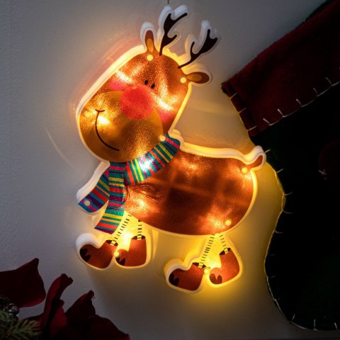 Lampki LED wisząca ozdoba dekoracja okna świąteczna przyssawka renifer Lampki LED wisząca ozdoba dekoracja okna świąteczna przyssawka renifer