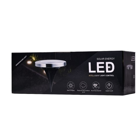 Lampy ogrodowe solarne najazdowe gruntowe czujnik zmierzchu wbijane świecący dysk 8LED 12szt. zimny biały Lampy ogrodowe solarne najazdowe gruntowe czujnik zmierzchu wbijane świecący dysk 8LED 12szt. zimny biały