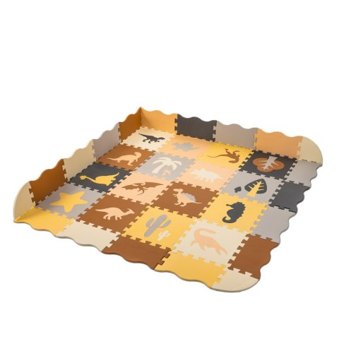 Mata edukacyjna piankowa puzzle brązowa 143 x 143 cm 36 elementów Mata edukacyjna piankowa puzzle brązowa 143 x 143 cm 36 elementów