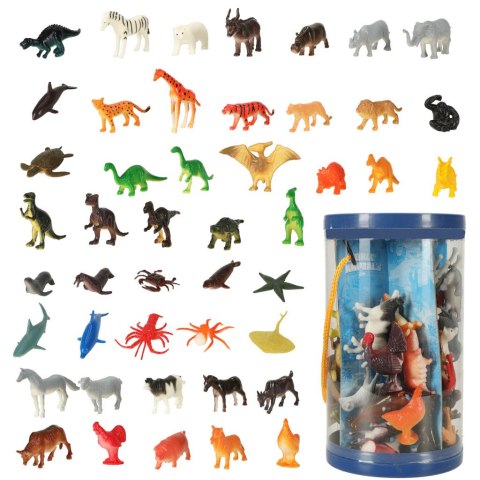 Figurki zwierzęta morskie dzikie zagrodowe dinozaury zestaw mix 48sztuk Figurki zwierzęta morskie dzikie zagrodowe dinozaury zestaw mix 48sztuk