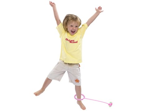 Hula hop na nogę skakanka skipper piłka świecąca migająca LED różowa Hula hop na nogę skakanka skipper piłka świecąca migająca LED różowa