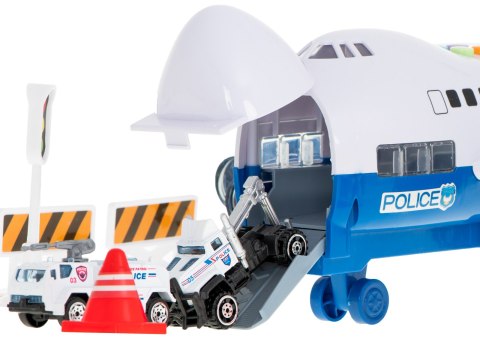 Transporter samolot + 6 aut policja bok/przód Transporter samolot + 6 aut policja bok/przód