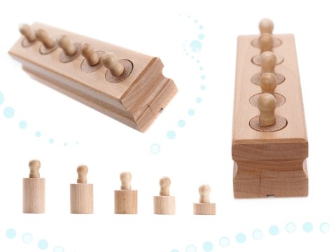 Odważniki cylindry drewniane sorter montessori Odważniki cylindry drewniane sorter montessori