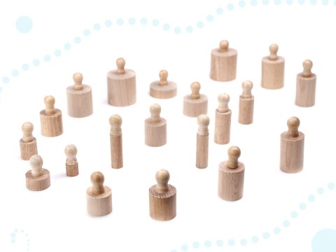 Odważniki cylindry drewniane sorter montessori Odważniki cylindry drewniane sorter montessori