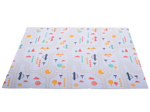 Mata edukacyjna dwustronna składana ulica las 177 x 198 x 1 cm Mata edukacyjna dwustronna składana ulica las 177 x 198 x 1 cm