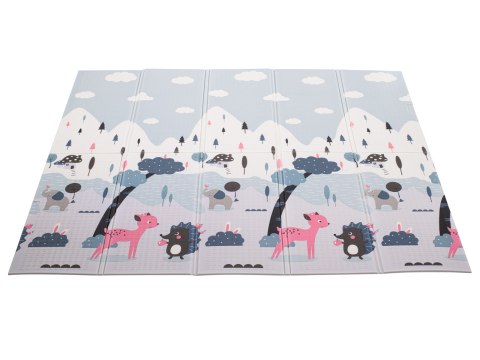 Mata edukacyjna dwustronna składana ulica las 177 x 198 x 1 cm Mata edukacyjna dwustronna składana ulica las 177 x 198 x 1 cm