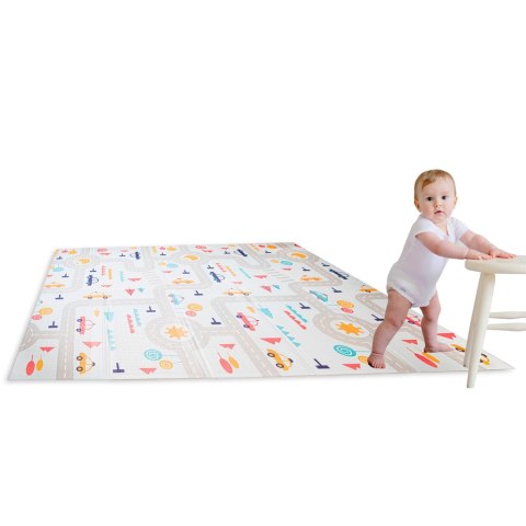 Mata edukacyjna dwustronna składana ulica las 177 x 198 x 1 cm Mata edukacyjna dwustronna składana ulica las 177 x 198 x 1 cm