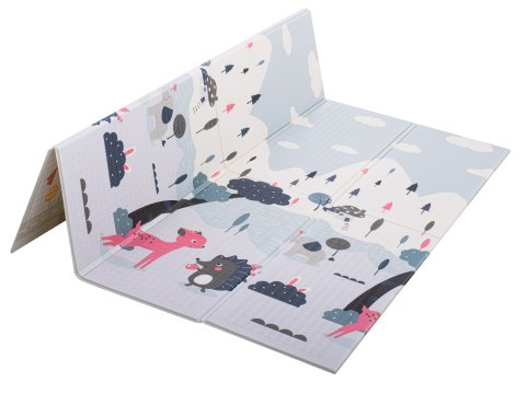 Mata edukacyjna piankowa dwustronna składana ulica las 177 x 158 cm Mata edukacyjna piankowa dwustronna składana ulica las 177 x 158 cm