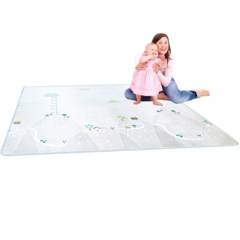 Mata edukacyjna piankowa miarka wzrostu szara 200 x 180 cm Mata edukacyjna piankowa miarka wzrostu szara 200 x 180 cm