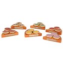 Pizza drewniany zestaw do zabawy na rzep akcesoria łopatka nóż talerz nauka krojenia 20cm