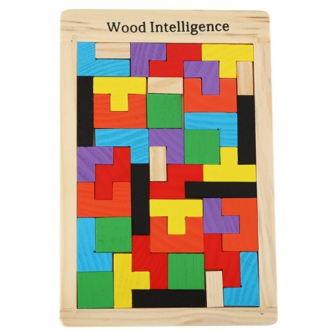 Puzzle drewniane układanka tetris klocki 40el. Puzzle drewniane układanka tetris klocki 40el.