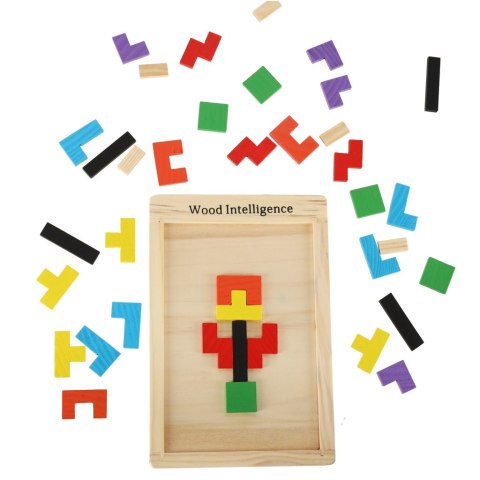Puzzle drewniane układanka tetris klocki 40el. Puzzle drewniane układanka tetris klocki 40el.