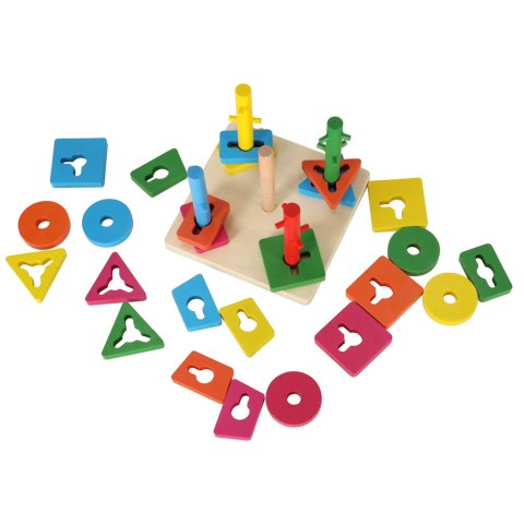 Sorter drewniany układanka zręcznościowa 5 wież Sorter drewniany układanka zręcznościowa 5 wież