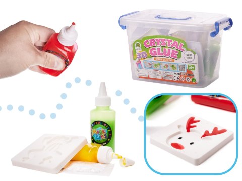Klej żel kryształowy 3D crystal glue kreatywny zestaw w wiaderku 26el. Klej żel kryształowy 3D crystal glue kreatywny zestaw w wiaderku 26el.