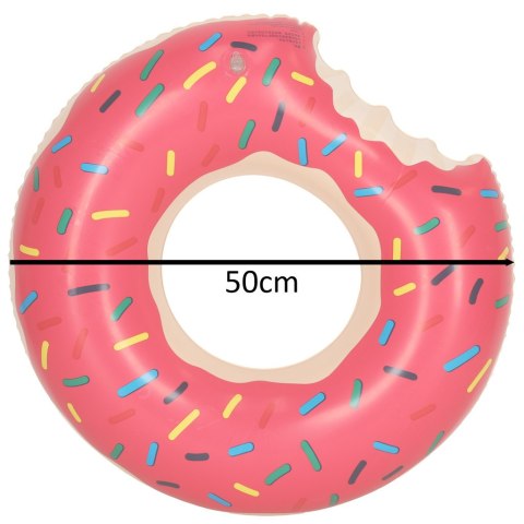 Kółko do pływania koło dmuchane Donut różowe 50cm max 20kg 3-6lat Kółko do pływania koło dmuchane Donut różowe 50cm max 20kg 3-6lat