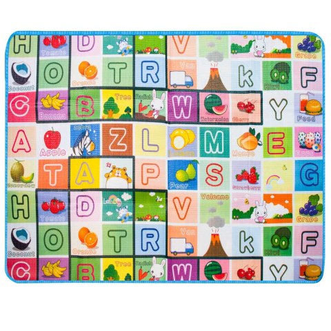 Mata edukacyjna piankowa dwustronna składana bajkowy świat 180 x 120 cm Mata edukacyjna piankowa dwustronna składana bajkowy świat 180 x 120 cm
