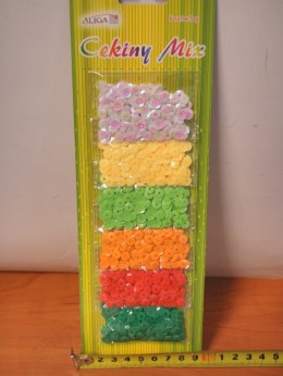 Cekiny pastel 6kpl mix blister