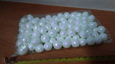 Kulki brokat 100szt. BIAŁE/CZERWONE | GMG96307-100 Kulki brokat 100szt. BIAŁE/CZERWONE | GMG96307-100