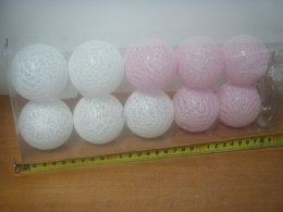 Lampki na baterie 10szt. COTTON BALLS | 475333